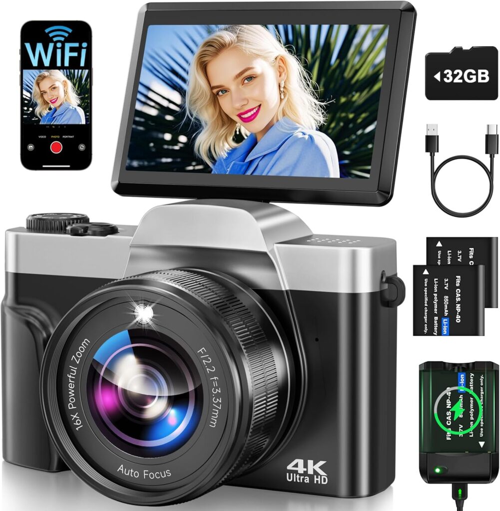 4K Digital Camera for Photography & Vlogging